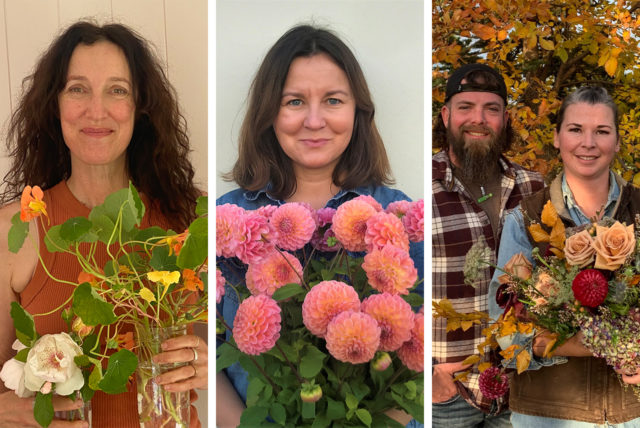 Collage photo of three 2023 Floret Scholarship winners