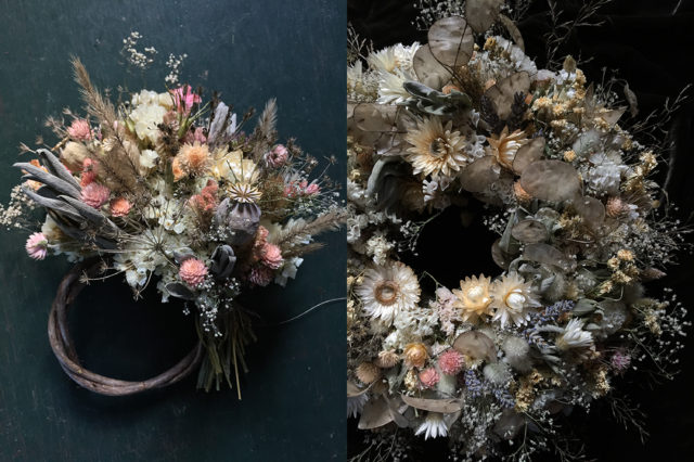 dried flower wreath